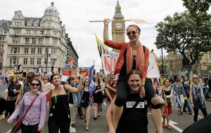 Protesta por recortes en Londres