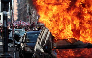 La violencia se apoderó de las calles de Roma