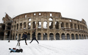 Italia colapsada por la ola de frío