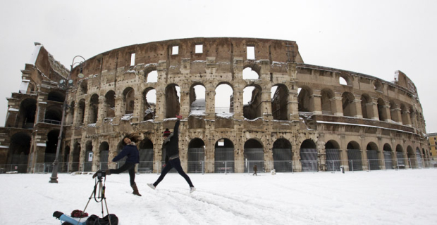 Italia colapsada por la ola de frío