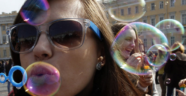 Festival de burbujas en San Petersburgo